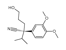 (2S)-(-)-2-(3,4-dimethoxyphenyl)-5-hydroxy-2-isopropylpentanenitrile Structure