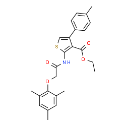 ethyl 4-(4-methylphenyl)-2-{[(2,4,6-trimethylphenoxy)acetyl]amino}thiophene-3-carboxylate picture