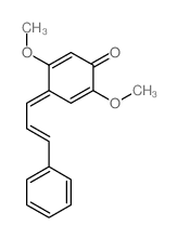2, 5-Dimethoxy-4-(3-phenylpropenylidene)-2,5-cyclohexadienone结构式