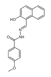 4-Methoxy-benzoic acid [1-(2-hydroxy-naphthalen-1-yl)-meth-(E)-ylidene]-hydrazide Structure