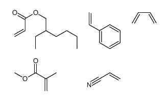 buta-1,3-diene,2-ethylhexyl prop-2-enoate,methyl 2-methylprop-2-enoate,prop-2-enenitrile,styrene Structure