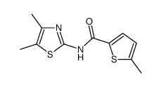 N-(4,5-Dimethyl-1,3-thiazol-2-yl)-5-methyl-2-thiophenecarboxamide结构式