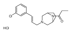 1-[3-[(E)-3-(3-chlorophenyl)prop-2-enyl]-3,8-diazabicyclo[3.2.1]octan-8-yl]propan-1-one,hydrochloride Structure