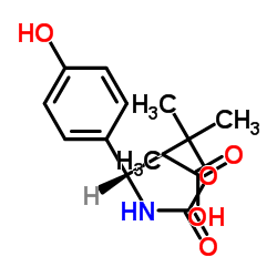 Boc-(S)-3-氨基-3-(4-羟基苯基)-丙酸结构式