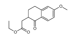2-Naphthaleneacetic acid, 1,2,3,4-tetrahydro-6-methoxy-1-oxo-, ethyl ester结构式