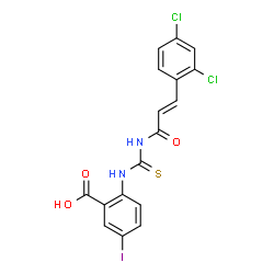 2-[[[[3-(2,4-DICHLOROPHENYL)-1-OXO-2-PROPENYL]AMINO]THIOXOMETHYL]AMINO]-5-IODO-BENZOIC ACID结构式