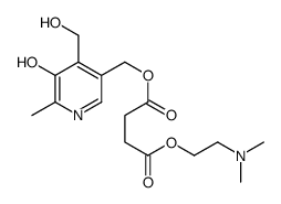 2-(dimethylamino)ethyl [5-hydroxy-4-(hydroxymethyl)-6-methylpyridin-3-yl]methyl succinate, salt with maleic acid (1:2)结构式