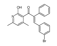 3-[(E)-3-(3-bromophenyl)-2-phenylprop-2-enoyl]-4,6-dimethyl-1H-pyridin-2-one Structure