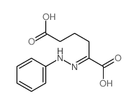 Hexanedioic acid,2-(2-phenylhydrazinylidene)- Structure