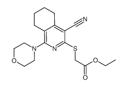 ethyl [(4-cyano-1-morpholin-4-yl-5,6,7,8-tetrahydroisoquinolin-3-yl)thio]acetate Structure