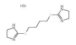 2-[4-(4,5-dihydro-1H-imidazol-2-ylsulfanyl)butylsulfanyl]-4,5-dihydro-1H-imidazole structure
