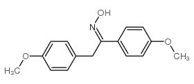 Ethanone,1,2-bis(4-methoxyphenyl)-, oxime Structure