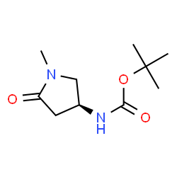 Carbamic acid, [(3S)-1-methyl-5-oxo-3-pyrrolidinyl]-, 1,1-dimethylethyl ester Structure