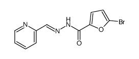 5-bromo-N-[(E)-pyridin-2-ylmethylideneamino]furan-2-carboxamide结构式