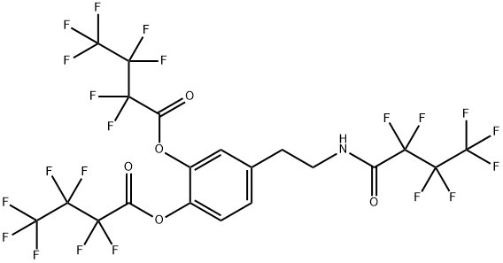 Bis(heptafluorobutyric acid)4-[2-[(heptafluorobutyryl)amino]ethyl]-1,2-phenylene ester结构式