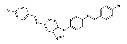 1-(4-bromophenyl)-N-[4-[5-[(4-bromophenyl)methylideneamino]benzimidazol-1-yl]phenyl]methanimine结构式