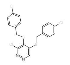 3-chloro-4,5-bis[(4-chlorophenyl)methylsulfanyl]pyridazine structure