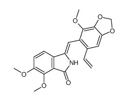 6,7-dimethoxy-3-(4-methoxy-6-vinyl-benzo[1,3]dioxol-5-ylmethylene)-2,3-dihydro-isoindol-1-one结构式