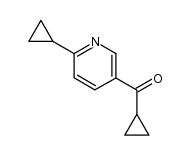 2-cyclopropyl-5-cyclopropylcarbonylpyridine Structure