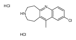 9-chloro-11-methyl-2,3,4,5-tetrahydro-1H-azepino[4,5-b]quinoline,dihydrochloride结构式