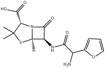 6α-[[Amino(furan-2-yl)acetyl]amino]penicillanic acid结构式