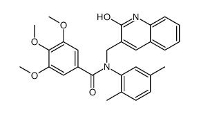 N-(2,5-dimethylphenyl)-3,4,5-trimethoxy-N-[(2-oxo-1H-quinolin-3-yl)methyl]benzamide结构式