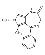 6,7-dimethyl-5-phenyl-1,3-dihydropyrrolo[3,4-e][1,4]diazepin-2-one Structure