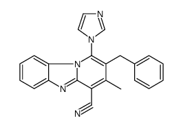 2-benzyl-1-imidazol-1-yl-3-methylpyrido[1,2-a]benzimidazole-4-carbonitrile结构式