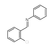 Benzenamine, N-[(2-chlorophenyl)methylene]- Structure
