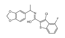 Benzo[b]thiophene-2-carboxamide, N-[1-(1,3-benzodioxol-5-yl)ethyl]-3-chloro-4-fluoro- (9CI) picture