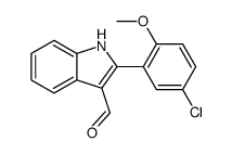 1H-Indole-3-carboxaldehyde,2-(5-chloro-2-methoxyphenyl)-(9CI)结构式