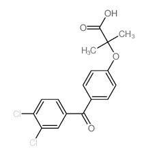 Propanoic acid, 2-(4-(3,4-dichlorobenzoyl)phenoxy)-2-methyl- Structure