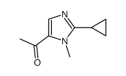 Ethanone, 1-(2-cyclopropyl-1-methyl-1H-imidazol-5-yl)- (9CI) structure