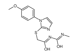 2-[1-(4-methoxyphenyl)imidazol-2-yl]sulfanyl-N-(methylcarbamoyl)acetamide结构式