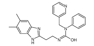 Urea, N-[2-(5,6-dimethyl-1H-benzimidazol-2-yl)ethyl]-N-phenyl-N-(3-pyridinylmethyl)- (9CI) structure