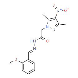 1H-Pyrazole-1-aceticacid,3,5-dimethyl-4-nitro-,[(2-methoxyphenyl)methylene]hydrazide(9CI) Structure