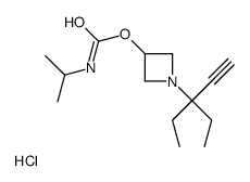 [1-(3-ethylpent-1-yn-3-yl)azetidin-1-ium-3-yl] N-propan-2-ylcarbamate,chloride结构式