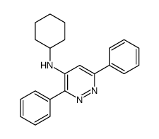 N-cyclohexyl-3,6-diphenylpyridazin-4-amine结构式