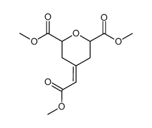 4-methoxycarbonylmethylene-tetrahydro-pyran-2,6-dicarboxylic acid dimethyl ester结构式