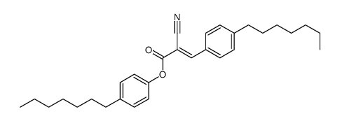 (4-heptylphenyl) 2-cyano-3-(4-heptylphenyl)prop-2-enoate结构式