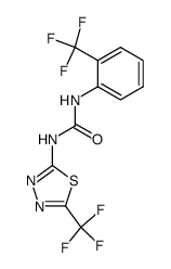 1-(2-trifluoromethyl-phenyl)-3-(5-trifluoromethyl-[1,3,4]thiadiazol-2-yl)-urea Structure