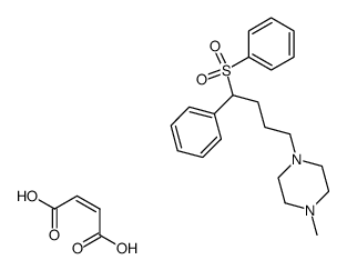 1-(4-Benzenesulfonyl-4-phenyl-butyl)-4-methyl-piperazine; compound with (Z)-but-2-enedioic acid结构式