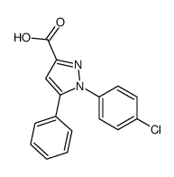 1-(4-chlorophenyl)-5-phenylpyrazole-3-carboxylic acid结构式