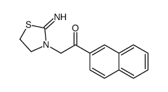 2-(2-imino-1,3-thiazolidin-3-yl)-1-naphthalen-2-ylethanone Structure