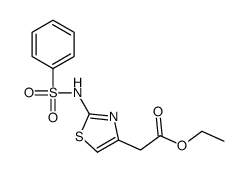 ethyl 2-[2-(benzenesulfonamido)-1,3-thiazol-4-yl]acetate结构式