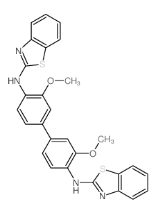 [1,1'-Biphenyl]-4,4'-diamine,N4,N4'-bis(2-benzothiazolyl)-3,3'-dimethoxy-结构式