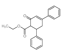 ethyl 2-oxo-4,6-diphenyl-cyclohex-3-ene-1-carboxylate结构式