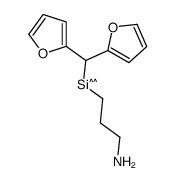 3-aminopropyl-[bis(furan-2-yl)methyl]silicon Structure