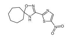 3-(5-nitro-1,3-thiazol-2-yl)-1-oxa-2,4-diazaspiro[4.6]undec-3-ene结构式