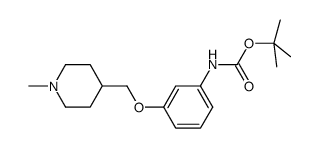 [3-(1-methyl-piperidin-4-ylmethoxy)-phenyl]-carbamic acid tert-butyl ester Structure